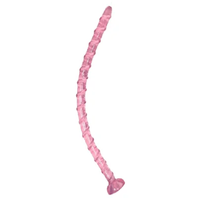 Dildo Anal cu Ventuza Spirala Roz 47 cm Mokko Toys