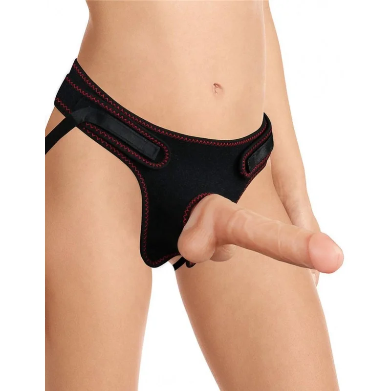 Strap On Easy Dildo cu Testicule Detasabil Natural 20 cm