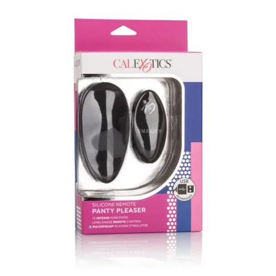 Vibrator Panty Pleaser Remote Control 12 Moduri Vibratii Silicon Negru