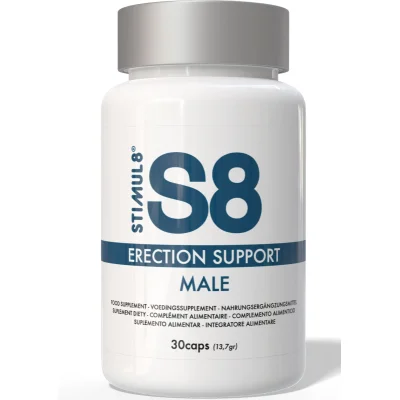 Supliment alimentar S8 - Erection Support, pentru erecții puternice, energie și performanțe sexuale îmbunătățite, 30 buc