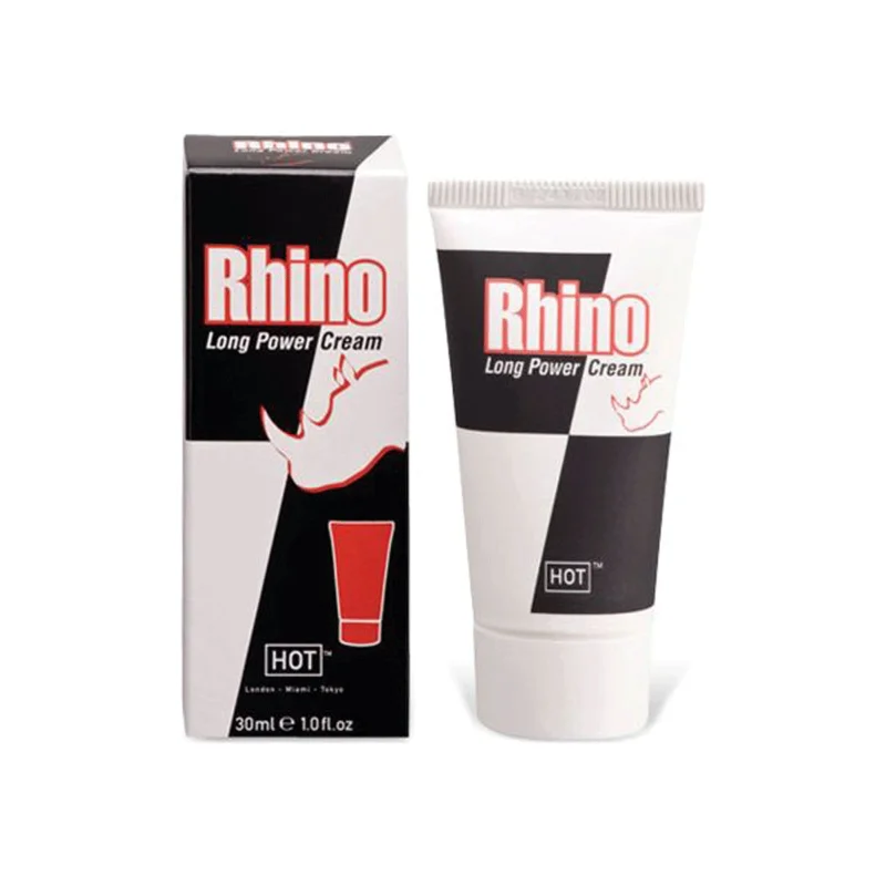 Crema Hot – RHINO Long Power, control total și plăcere prelungită pentru bărbați, 30 ml