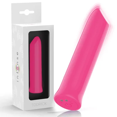 Vibrator bullet cu vibrații INTENSE – Todrick, 10 moduri, încărcare magnetică, silicon medical/ABS, roz