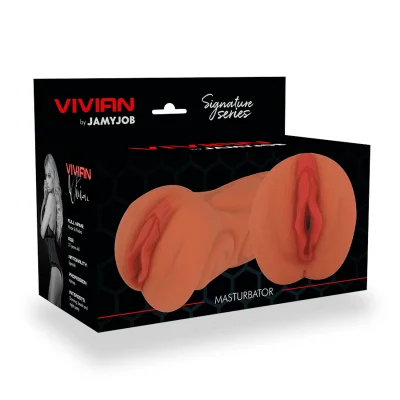 Masturbator Jamyjob Signature – Vivian, formă de vagin, material TPR, 16 cm