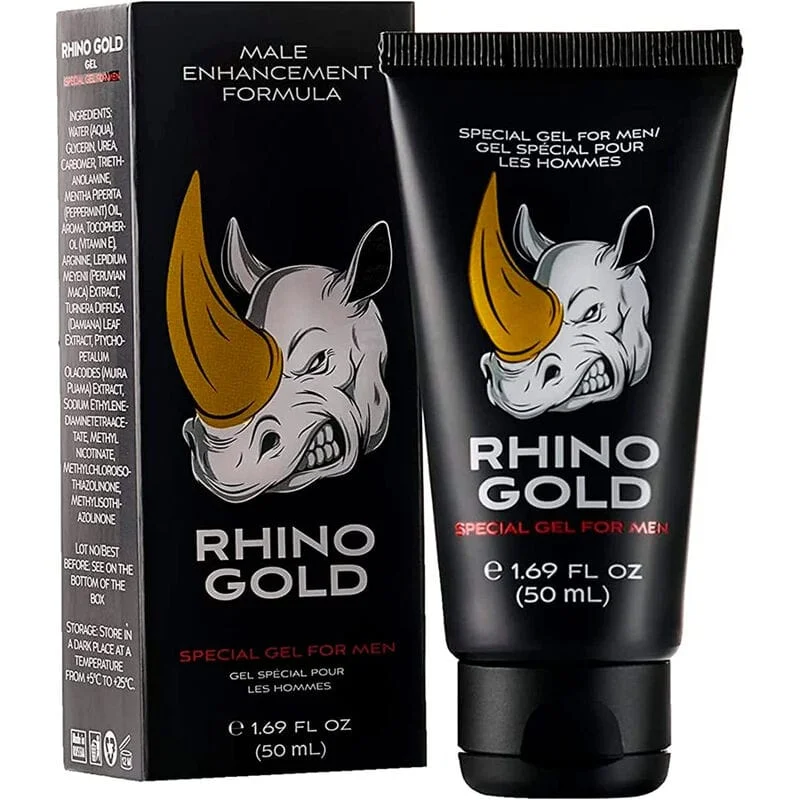 Gel pentru bărbați Rhino Gold, pentru mărirea penisului, erecții puternice, potență și libido, 50 ml