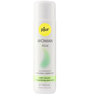 Lubrifiant pe bază de apă Pjur – Woman Aloe, cu aloe vera, pentru hidratare și elasticitatea pielii, 100 ml