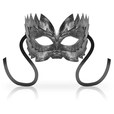 Accesoriu erotic Ohmama – mască tip venețian, argintie, unisex, pentru jocuri de seducție
