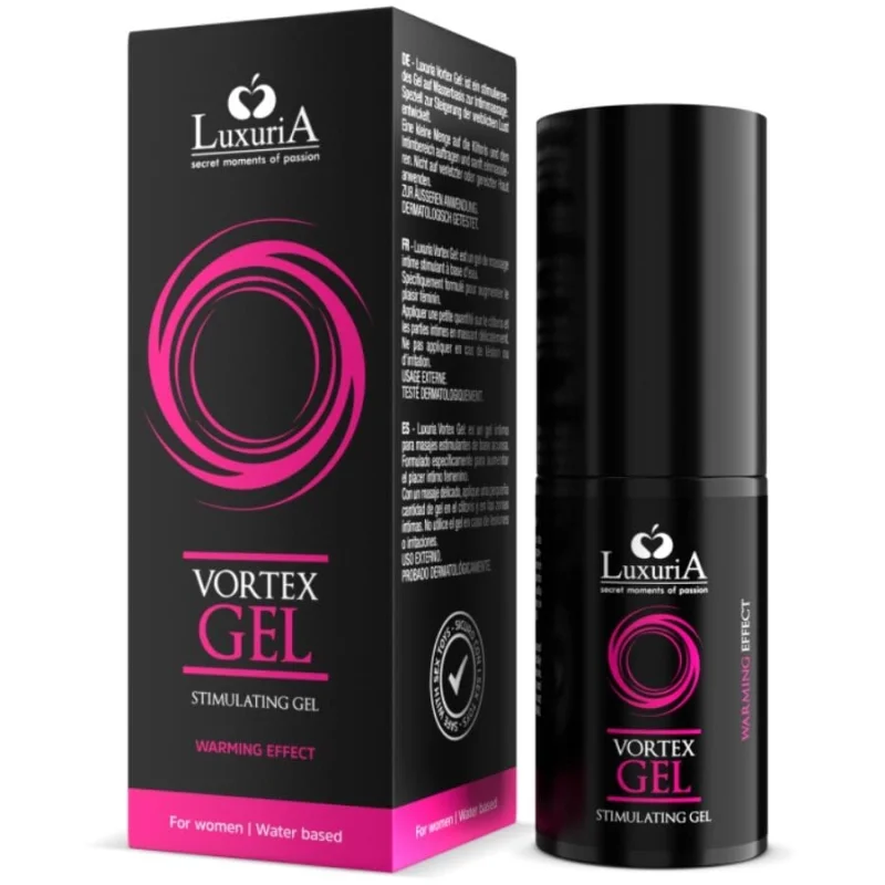Gel stimulant Intimateline Luxuria – Vortex, cu efect de încălzire pentru intensificarea plăcerii și a orgasmului, 30 ml