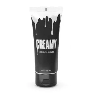 Gel lubrifiant Creamy – Cum, pe bază de apă, cu textură realistă de spermă, pentru lubrifiere anală și vaginală, 70 ml