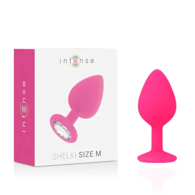 Plug anal Intense – Shelki M, din silicon medical, pentru stimulare anală și plăcere rafinată, culoare fucsia