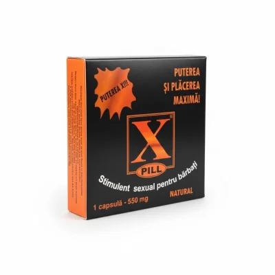 Supliment alimentar X-Pill, pentru stimularea erecției, intârzierea ejaculării și creșterea libidoului, 1 buc