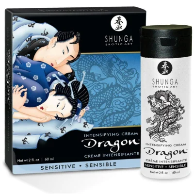 Cremă Shunga – Dragon Sensitive, pentru stimulare intensă și plăcere în cuplu, 60 ml