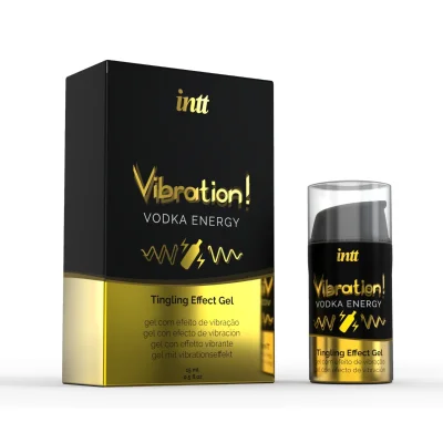Gel INTT – Vibration Vodka Energy, efect energizant, pentru excitare intensă, senzatie vibranta, Unisex, 15 ml