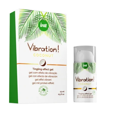 Gel INTT – Vibration Coconut Vegan, aromă de cocos, pentru excitare intensă, senzatie vibranta, Unisex, 15 ml