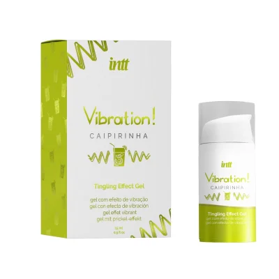 Gel INTT – Vibration Caipirinha, aromă tropicală, pentru excitare intensă, senzatie vibranta, Unisex, 15 ml