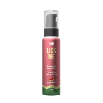 Gel INTT – Lick Me Watermelon, cu efect de încălzire și aromă de pepene roșu, 50 ml