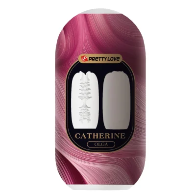 Masturbator masculin Pretty Love – Catherine OLGA, material TPR + ABS, moale, realist și reutilizabil, alb