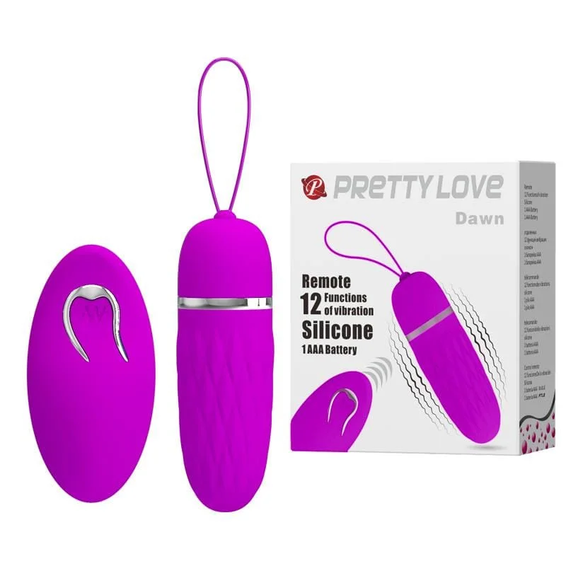 Vibrator Pretty Love - DAWN, cu telecomandă, 12 funcții de vibrație, din silicon, mov