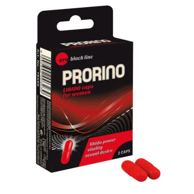 Supliment alimentar Ero - PRORINO Women Black Line, pentru stimularea libidoului feminin, 2 buc