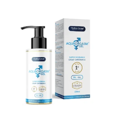 Gel intim Medica Group - Aqua Orgasm, cu efect răcoritor pentru plăcere intensă și hidratare naturală, 150 ml