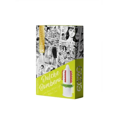 Prezervativ Egzo – Dulce Bombero, cu textură țepoasă pentru stimulare intensă, 1 bucată