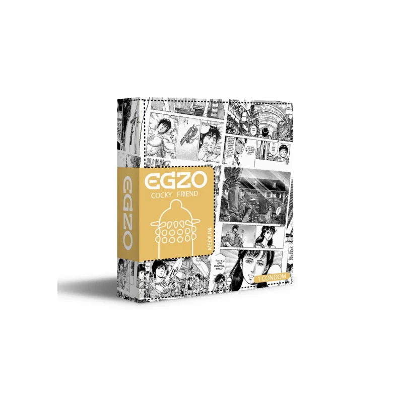 Prezervativ Egzo - Lucky Dude, cu textură dublă, stimulare intensă și protecție sigură, 1 bucată