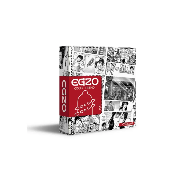 Prezervativ Egzo - Dragon Lord`s, texturat cu țepi spiralati pentru stimulare intensă, 1 bucată