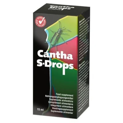 Picături afrodisiace unisex Cobeco - Cantha S-Drops Strong, pentru stimularea libidoului și vitalității sexuale, 15 ml