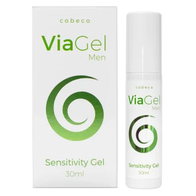 Gel stimulant Cobeco - ViaGel for Men, efect de încălzire și sensibilizare pentru plăcere intensă, 30 ml
