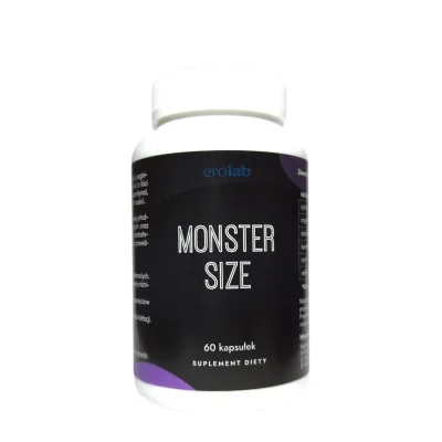 Supliment alimentar Erolab - Monster Size, pentru mărirea penisului și performanței sexuale, 60 capsule