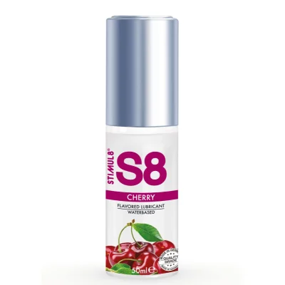 Lubrifiant S8 - Cherry, pe baza de apa, cu aroma de cirese, 50 ml 