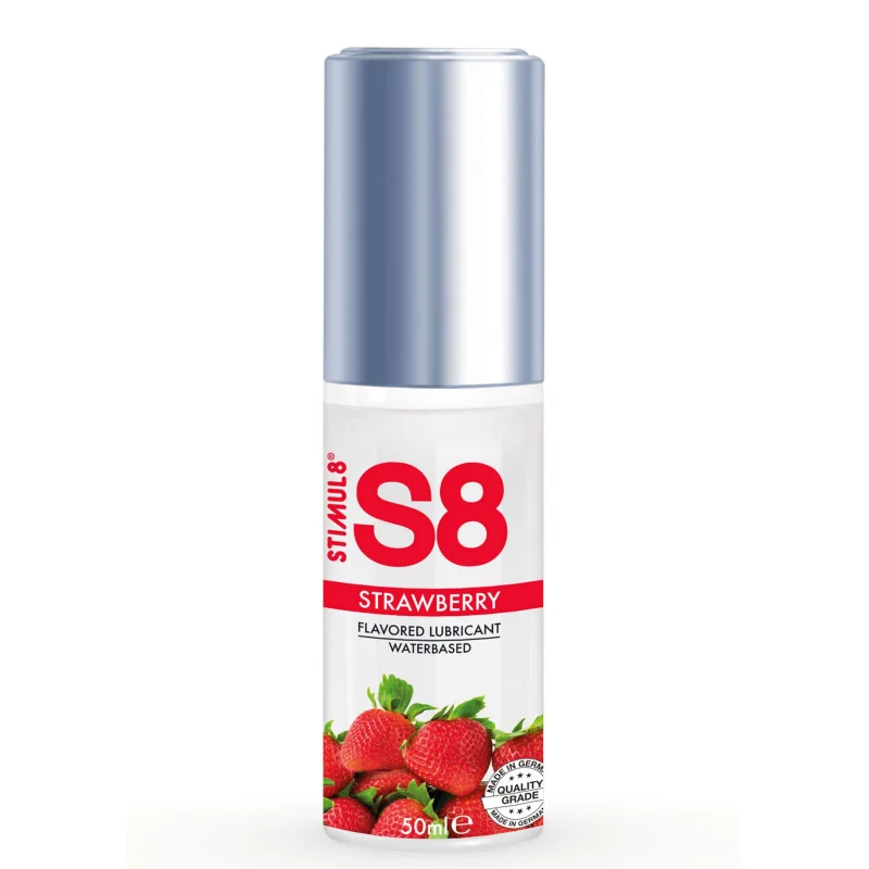 Lubrifiant S8 - Strawberry, pe baza de apa, cu aroma de capsuni, 50 ml