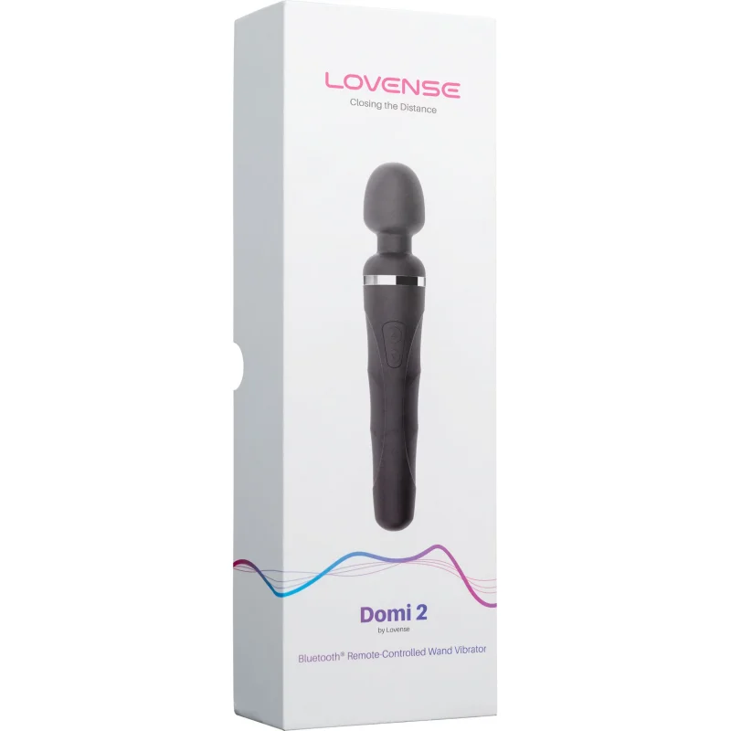Vibrator tip wand LOVENSE – Domi 2, vibrații puternice și profunde, control prin aplicație Bluetooth, autonomie extinsă, silicon medical