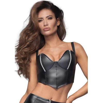 Top Wetlook cu Fermoare Argintii pe Cupe M