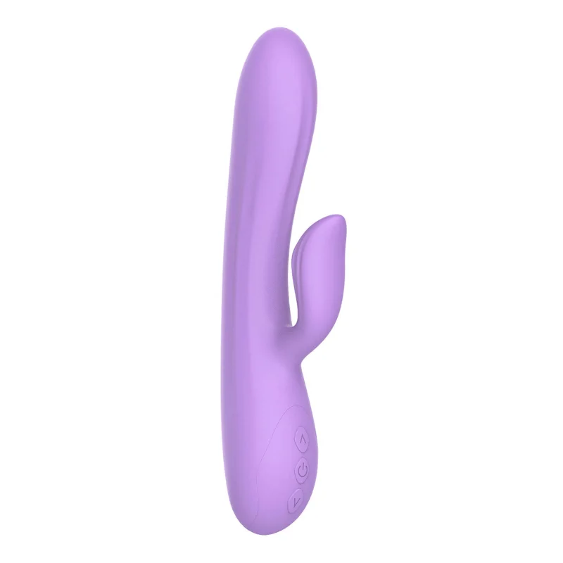 Vibrator Rabbit Purple Rain 10 Moduri Vibratii Silicon USB Mov 22.8 cm The Candy Shop