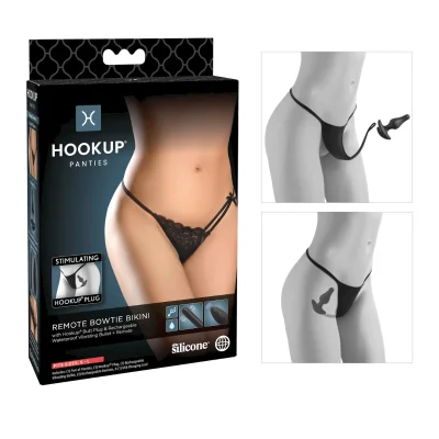 Bikini cu Vibratii Remote Control Bowtie Panty Size S-L
