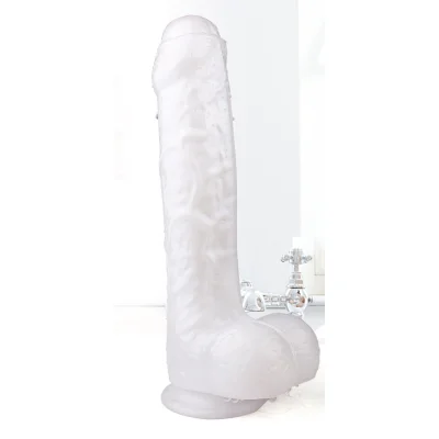 Dildo Realist Kylie Large Super Soft&Flexibil Alb 25 cm Passion Labs