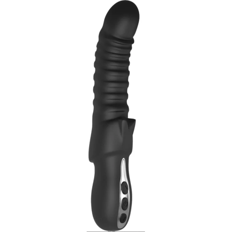 Vibrator Typhon 10 Moduri Vibratii Silicon Lichid USB Negru 23 cm Midnight Magic