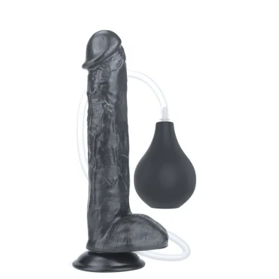 Dildo cu Ejaculare Squirt Extreme Negru 29 cm