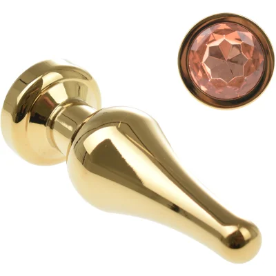 Dop Anal Emery Medium Metalic Auriu Cristal Portocaliu Passion Labs