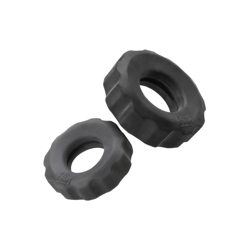 Set Cog 2 Inele Penis Hunkyjunk Negru/Gri