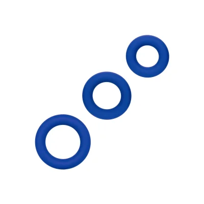 Set de 3 Inele de Penis Admiral Silicon Albastru