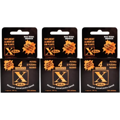 Set 3 Bucati - Stimulent Sexual Barbati X-PILL 4 Capsule