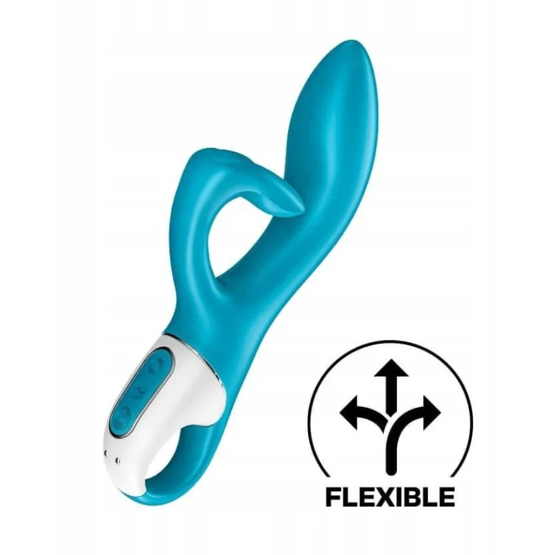 Vibrator Embrace Me 12 Moduri Vibratii USB Silicon Turcoaz 20.5 cm