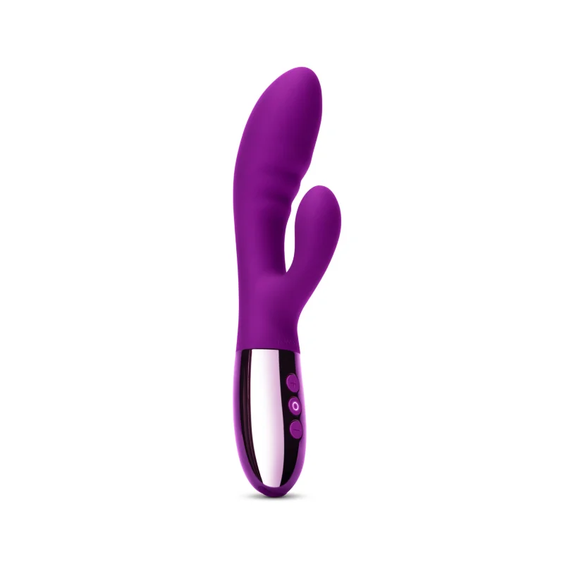 Vibrator Rabbit Le Wand Blend, 15 Moduri Vibratii, 6 Intensitati Viteza, Silicon, USB, Mov, 20 cm