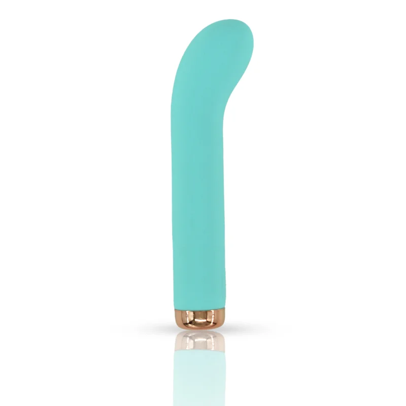 Vibrator Crazy Love 10 Moduri Vibratii Puternice USB Silicon Turcoaz 16.5 cm Mokko Toys