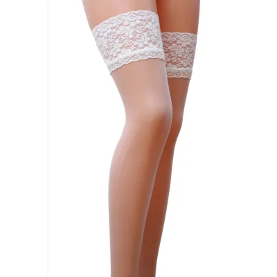 Ciorapi cu Autosustinere, 17 DEN, Ecru, M/L