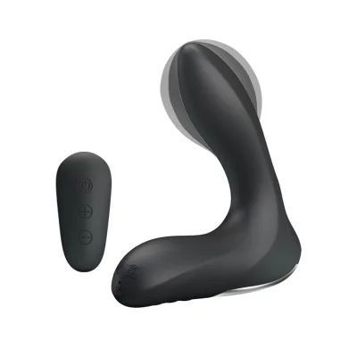Stimulator Prostata Nasreddin Gonflabil, Remote Control, 12 Moduri Vibratii, Silicon, USB, Negru