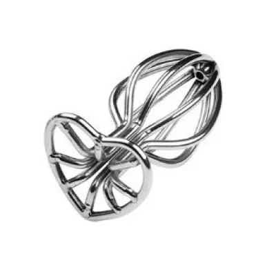 Dop Anal Metal Heart Small, Argintiu, Guilty Toys