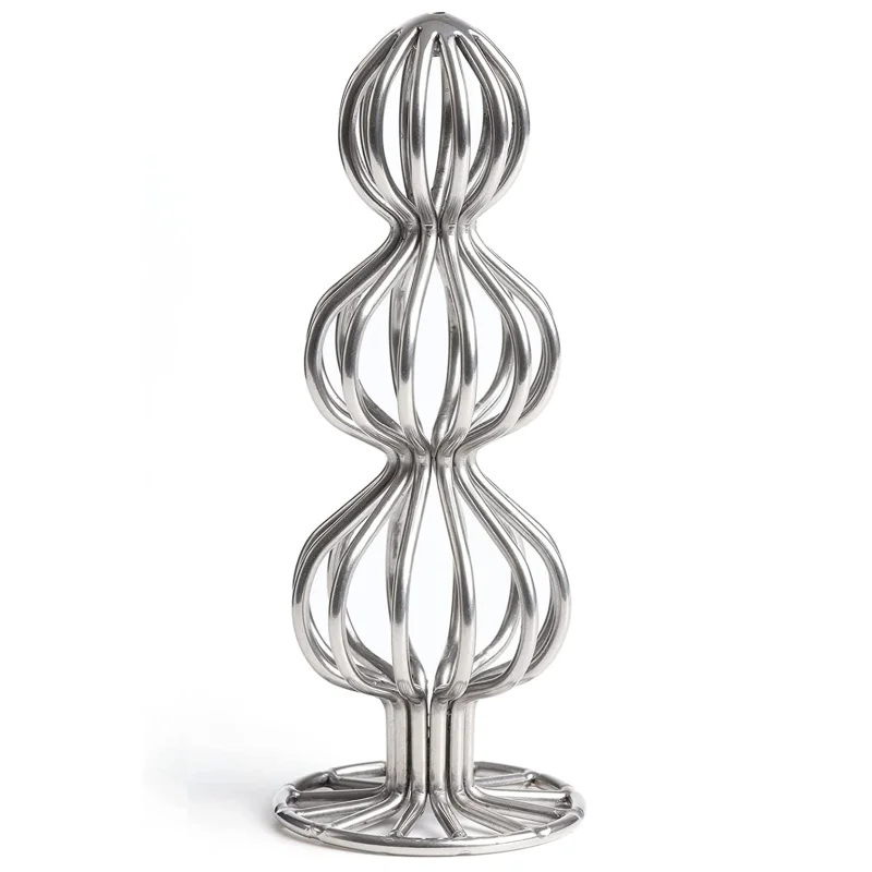 Dop Anal Curves of Pleasure, Metal, Argintiu, 17 cm, Guilty Toys