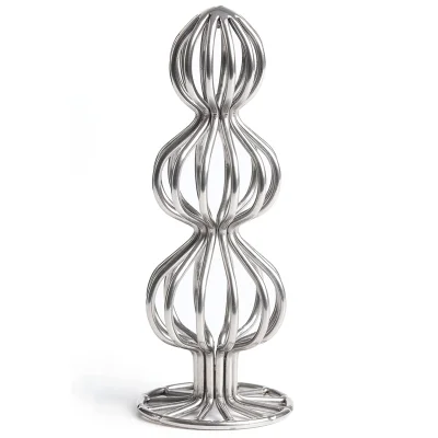 Dop Anal Curves of Pleasure, Metal, Argintiu, 17 cm, Guilty Toys